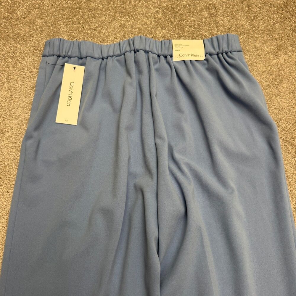 Calvin Klein Slim Leg Ankle Length Trouser Dress Pants Womens 14 Blue Infinite - Picture 5 of 16